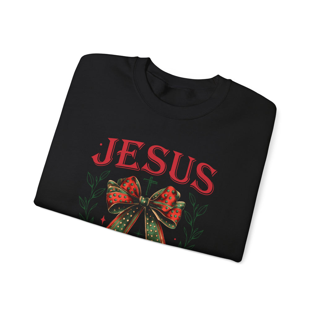 Jesus Is The Reason For The Season Sweatshirt | Christian Christmas Crewneck | Faith Holiday Sweater | Religious Xmas Gift | Nativity Christian Apparel