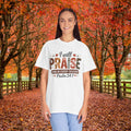 I Will Praise Him In Every Season Shirt | Christian Fall T-Shirt | Faith Bible Verse Tee | Psalm 34:1 Scripture Shirt | Inspirational Gift For Women