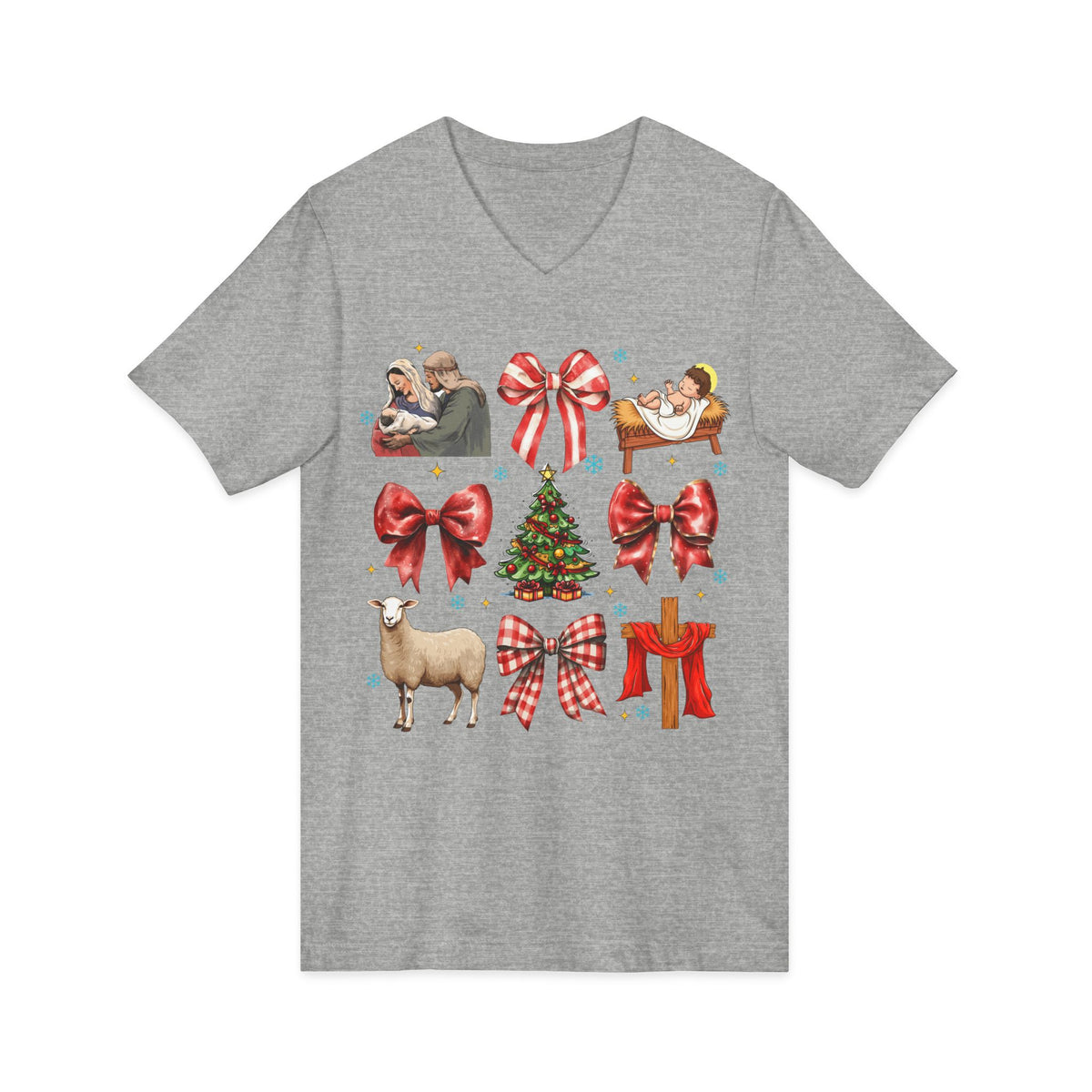 Nativity Christmas Shirt • Bella Canvas Christian Tee • Manger Scene T-Shirt • Faith Christmas Top • Holiday Jesus Shirt for Women